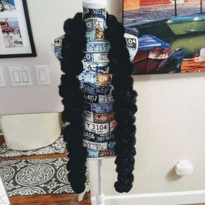 🐰Black Rabbit Fur Scarf